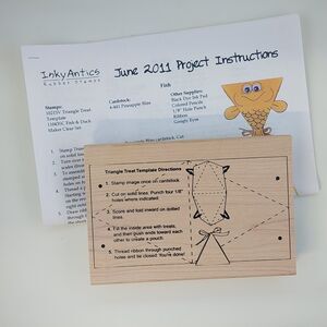 Inky Antics Triangle Treat Template Wood Mount Stamp